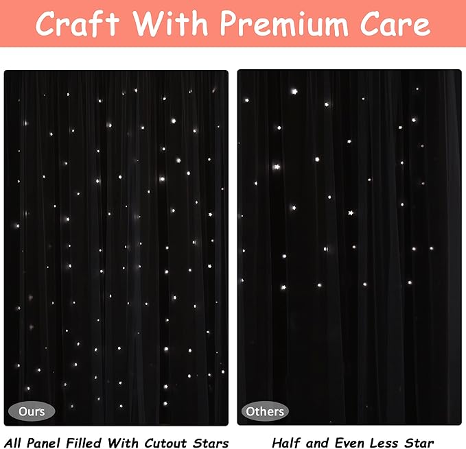 Kinryb Princess Curtains for Girls Bedroom - Image 5