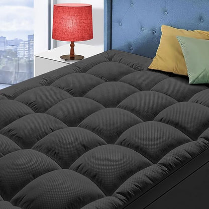 King Size Mattress Topper for Back Pain, Cooling Extra Thick Mattress Pad Cover by MATBEBY