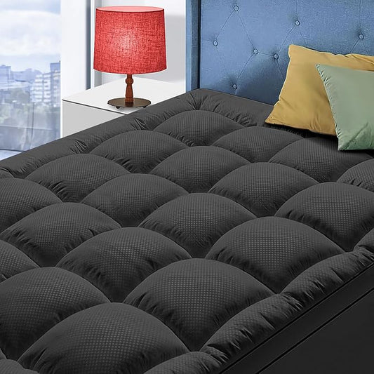 King Size Mattress Topper for Back Pain, Cooling Extra Thick Mattress Pad Cover by MATBEBY