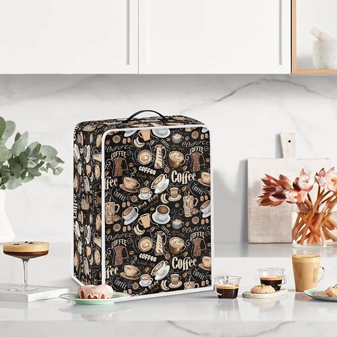 Coffee Maker Cover for Kitchen Counter, Washable Foldable Kitchen Appliance - Image 3