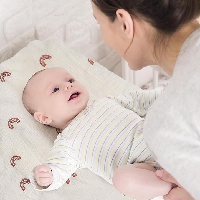Gllquen Baby Muslin Bassinet Sheets 3 Pack, Breathable Elastic Cozy Fitted - Image 3