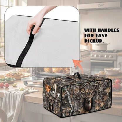 Dust-Proof Microwave Oven Cover Protector Microwave Oven Grill Cover Deer Elk - Image 5