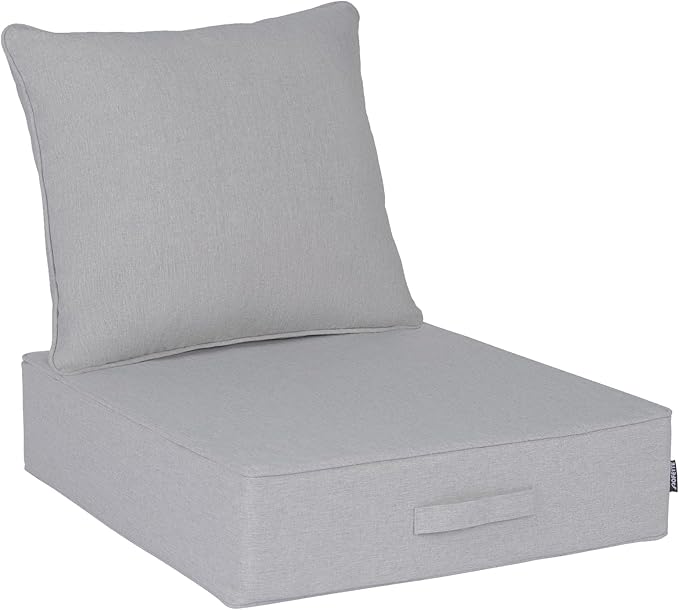 Outdoor Olefin Water-Resistant Deep Seat Cushion Set, Thickened Sofa Chair Pad by Aofeite