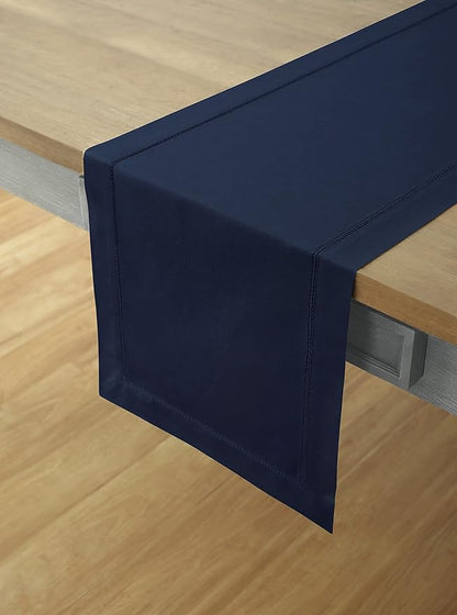 Solino Home Navy Blue Table Runner 144 Inches Long - Image 2