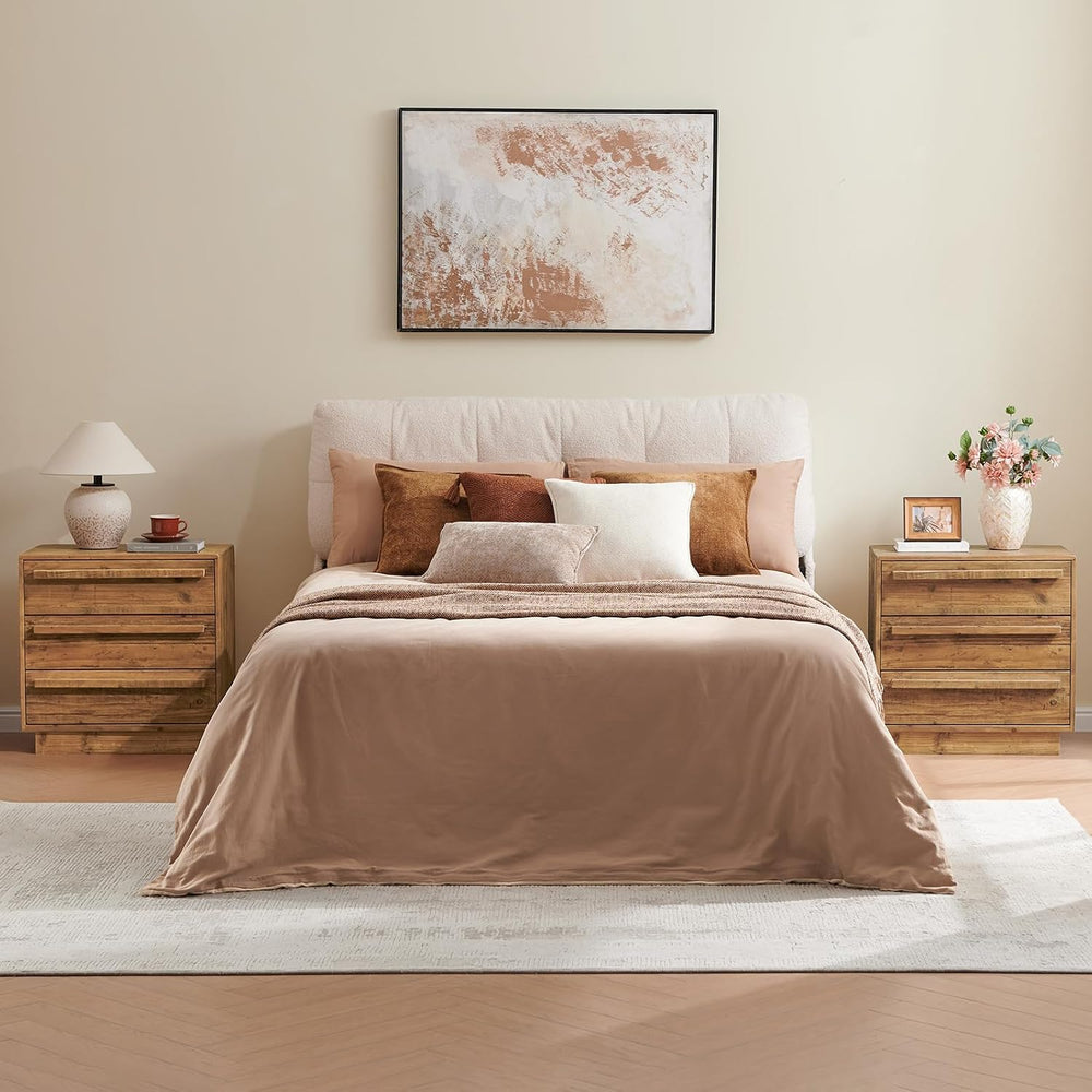 HOKYHOKY Reclaimed Solid Wood Nightstand-24 Inches Large End Table