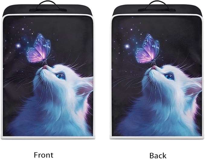 Mumeson Butterfly Cat Coffee Maker Cover Dust Resistant Home Kitchen Appliance - Image 2