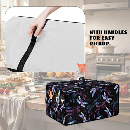 Dragonfly Print Microwave Oven Cover Dust-Proof Microwave Toaster Oven Cover - Image 5