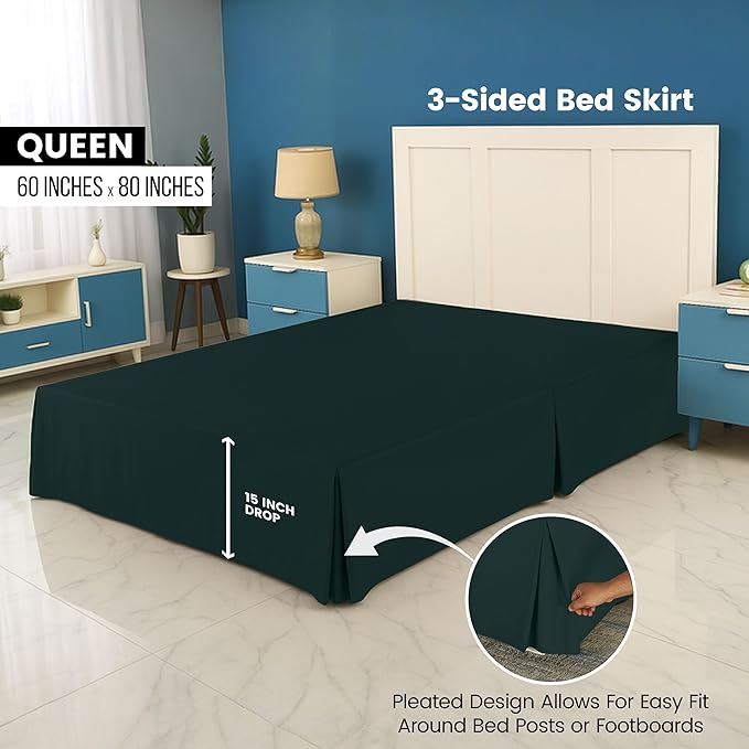 Utopia Bedding Queen Bed Skirt - Image 2