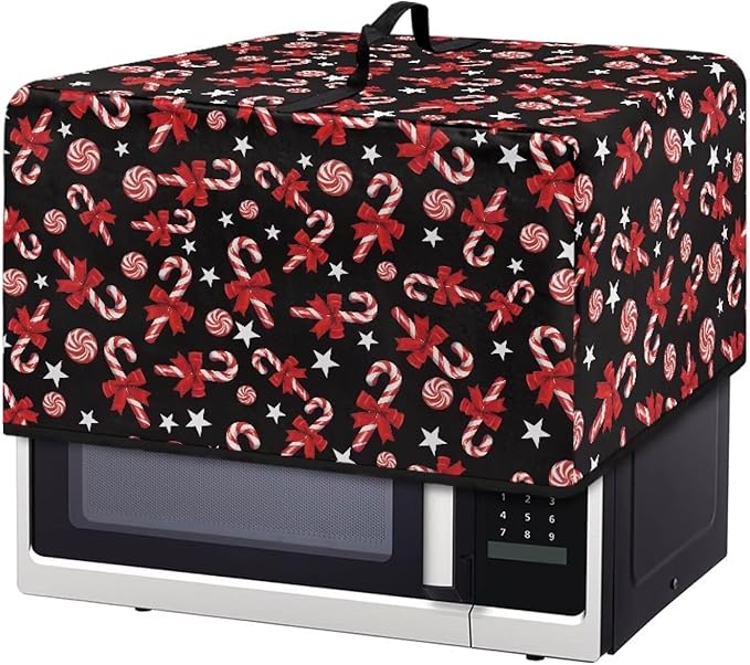 Microwave Oven Grill Cover Protector, Christmas Lollipop Waterproof Dust-Proof by Unknown