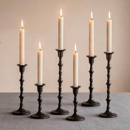 NUPTIO Black Candlestick Holders for Halloween: Unique Gothic Design