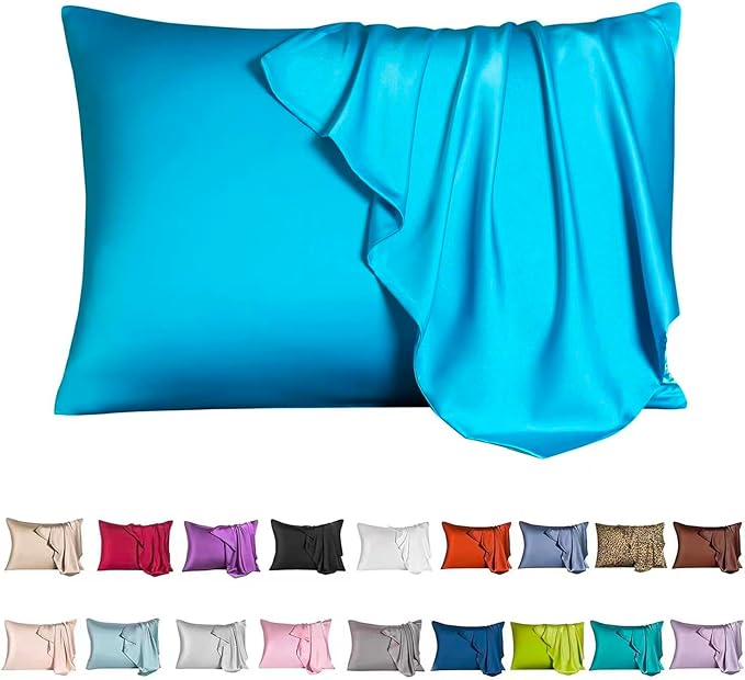 Mulberry Silk Pillowcase for Hair and Skin, Standard Size Cooling Silk Pillow by SIYUAN