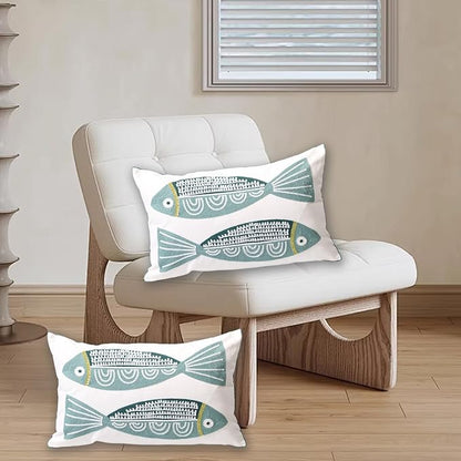 2 PCS Embroidered Throw Pillow Cover Cotton Decorative Rectangle Cushion Cases - Image 5
