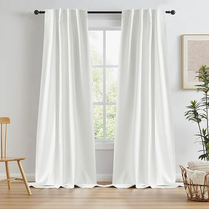 KEQIAOSUOCAI Natural Blackout Curtains 120 Inch Length 10 FT 2 Panels, Boho by KEQIAOSUOCAI