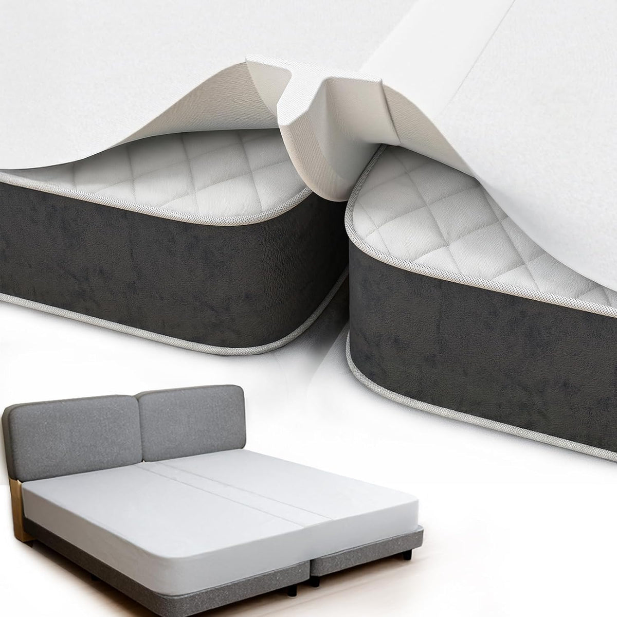 vekkia 2-in-1 split king gap filler with built-in, main product view
