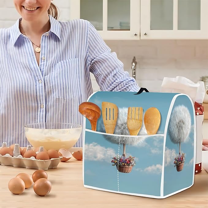 Mixer Dust Cover for 6-8 Qt Stand Mixer, Cloth Cover - Image 4