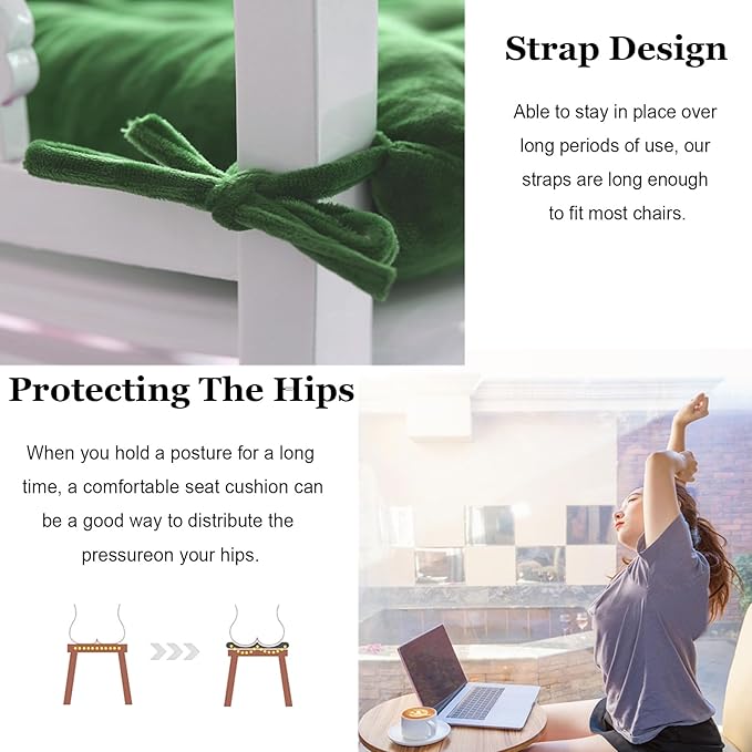 6 Pack Square Seat Cushion Chair Pads - Image 4