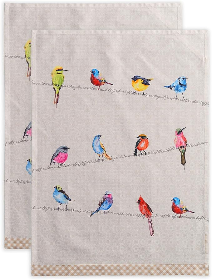 Maison d' Hermine Kitchen Towels Set of 2 100% Cotton 27.50" x 20" Reusable by MaisondHermine