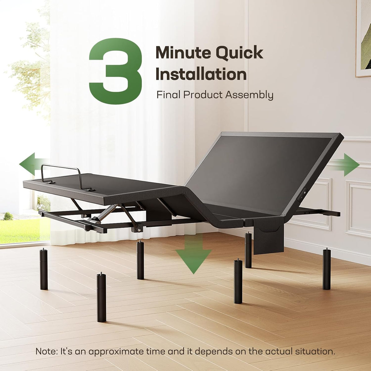 marsail ms01-1 queen adjustable bed base with massage, close-up detail