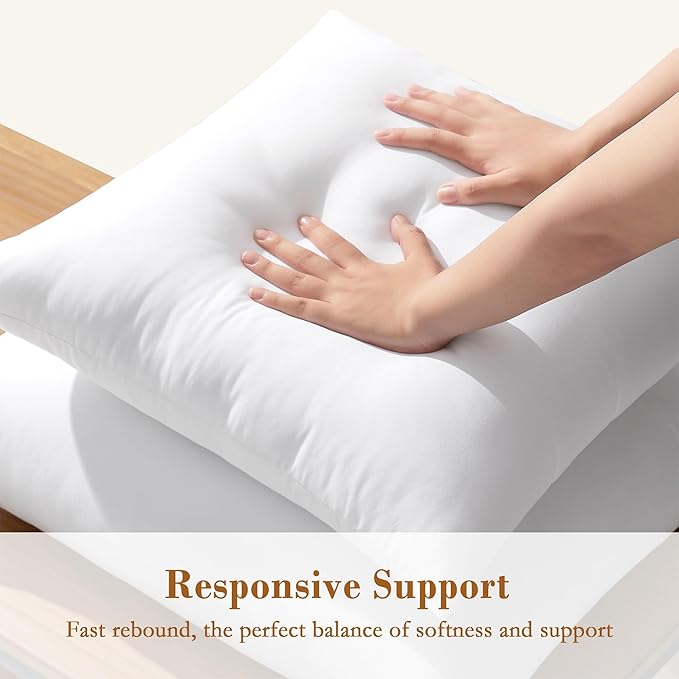 puredown® 22x22 Pillow Inserts, 2 Pack Down Alternative Square Form Sham Stuffer - Image 3