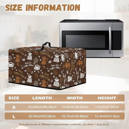 Microwave Oven Dust Cover, Coffee Heat-Resistant Waterproof Polyester Fabric - Image 6