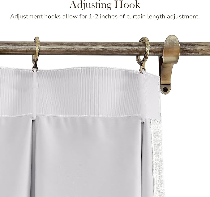 TWOPAGES 150 W x 102 L inch Pinch Pleated Curtain Blackout Linen Drapery - Image 4