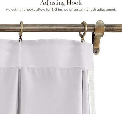 TWOPAGES 100 W x 84 L inch Pinch Pleated Curtain Blackout Linen Drapery - Image 4