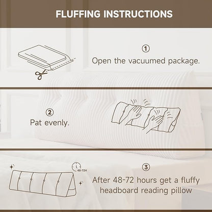 Z-hom Twin Headboard Pillow, Triangular Wedge Reading Pillow - Image 9