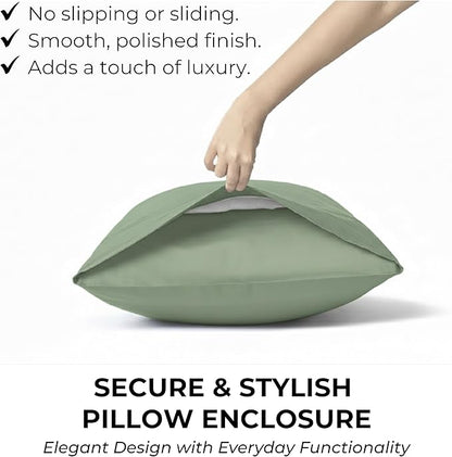 100% Natural Cotton Sheets Queen Size Bed Set | 500 TC Single-Ply Sateen Weave - Image 5