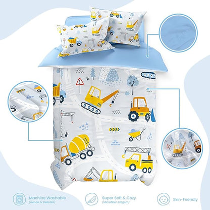 SANDJEST Construction Duvet Cover Sets Full Size - Image 3