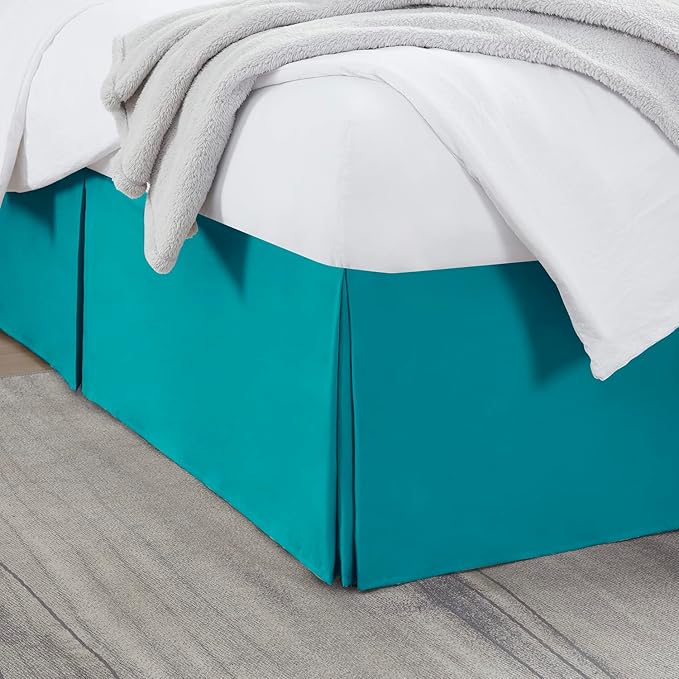 Nestl Teal Bed Skirt Queen Size by Nestl