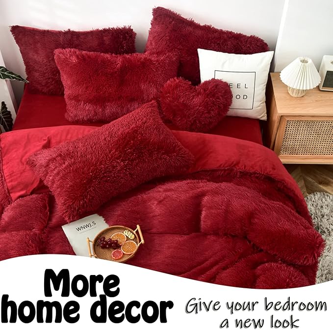 MorroMorn Decorative Pillows Covers, 2 Packs Faux Fur Pillow Cases Standard Size - Image 6