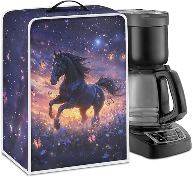 Mumeson Butterfly Horse Coffee Maker Cover, Blender Cover Dust Protection by Mumeson