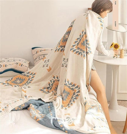 MSGKV Fall Blankets Cotton Throw Blanket 60''x 80'' Muslin Blanket - Image 6