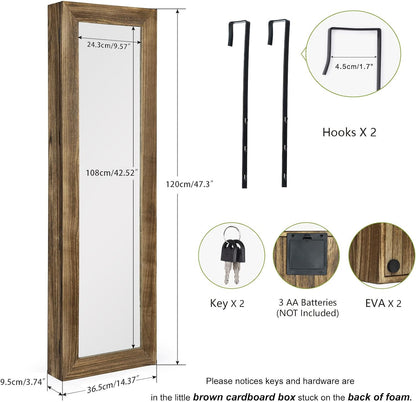 sriwatana jewelry cabinet with mirror, lockable door, carbonized, package contents