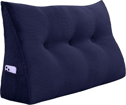 WOWMAX Triangular Headboard Pillow Twin Bed Wedge Pillow by WOWMAX
