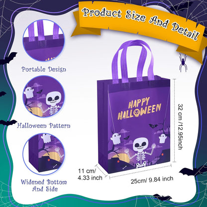 Sweetude 60 Pcs Halloween Tote Bags Bulk with Handles, Reusable