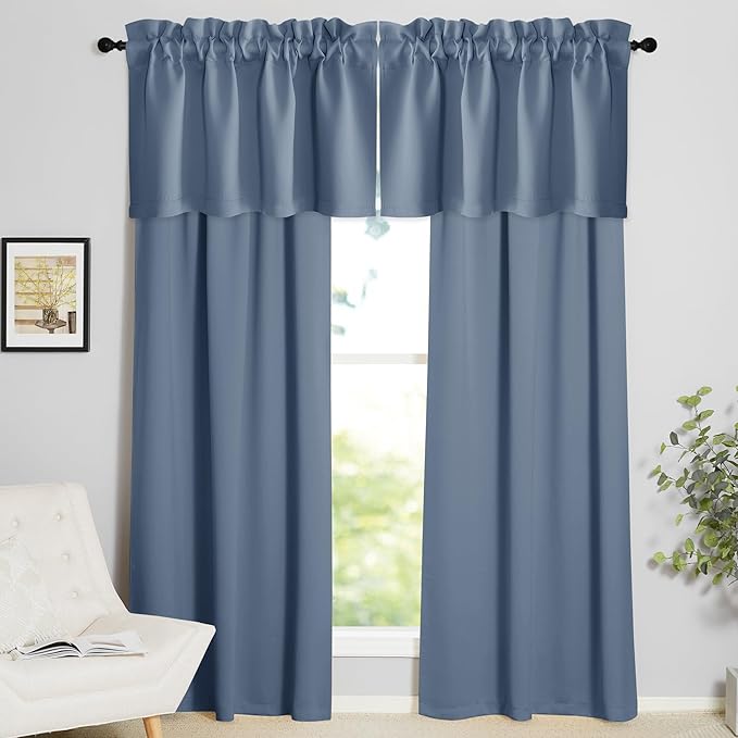 NICETOWN 4 Panels Farmhouse Kitchen Valance - Image 5