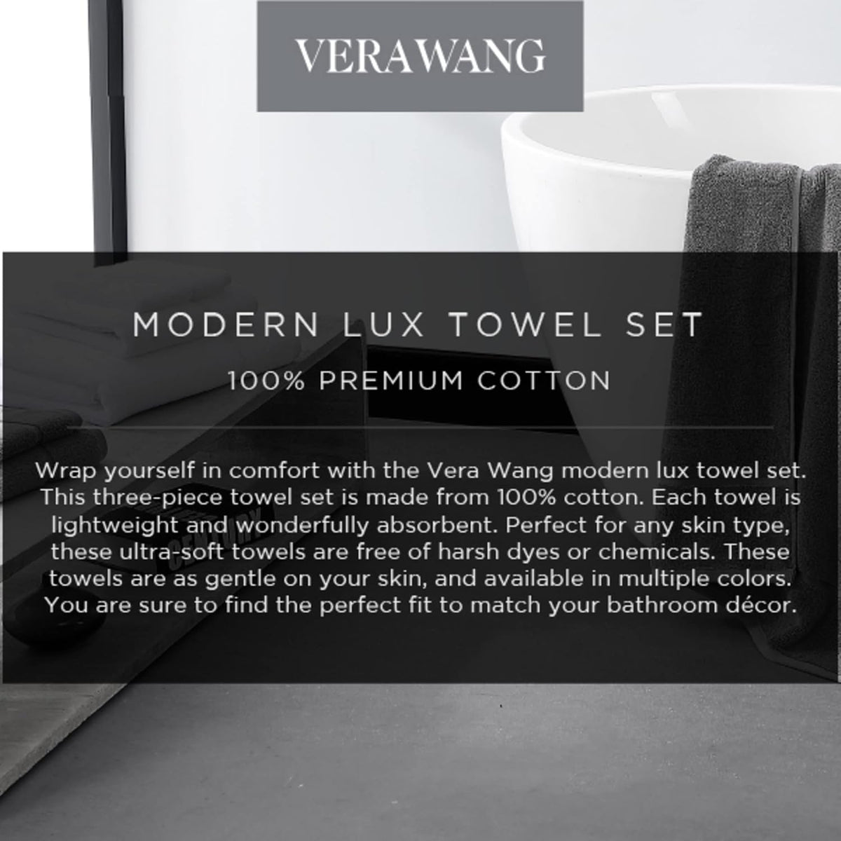 vera wang - hand, fingertip & bath towels, side view