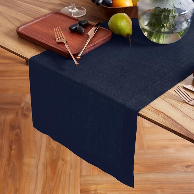 Solino Home 100% Pure Linen Table Runner 36 Inches - Image 2