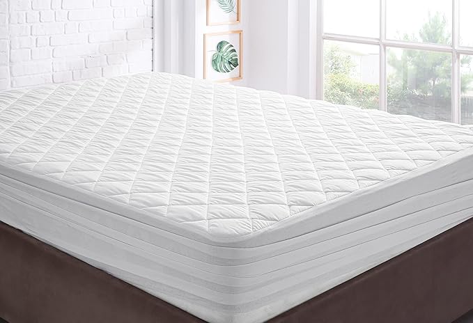 YATAS BEDDING Perle Quilted Fitted Mattress Protector, Machine Washable and - Image 6