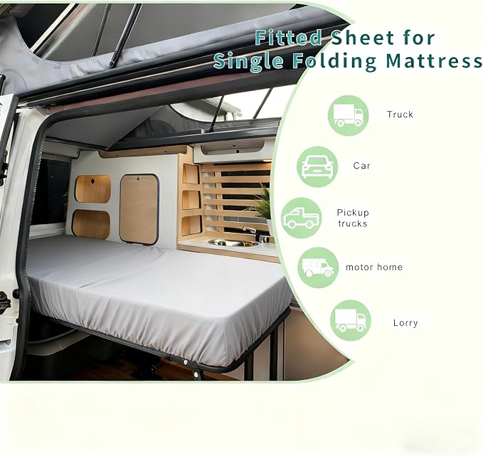 Fitted Sheets 25x70 Inches, 2 Pack Super Soft Microfiber Cot Size Sheet Set - Image 3