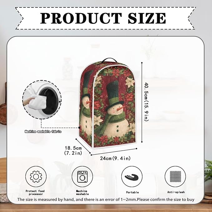 Snowman Blender Cover for Kitchen Resistance Food Processor Dust Cover - Image 5