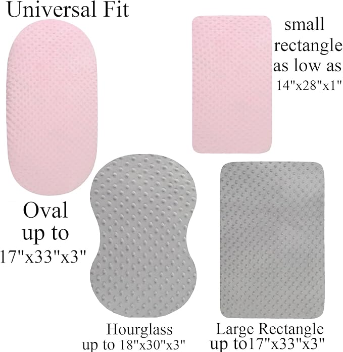 Dot Bassinet Sheet Set 2 Pack Stretch Fitted Cradle Sheets, Ultra Soft Thick - Image 5