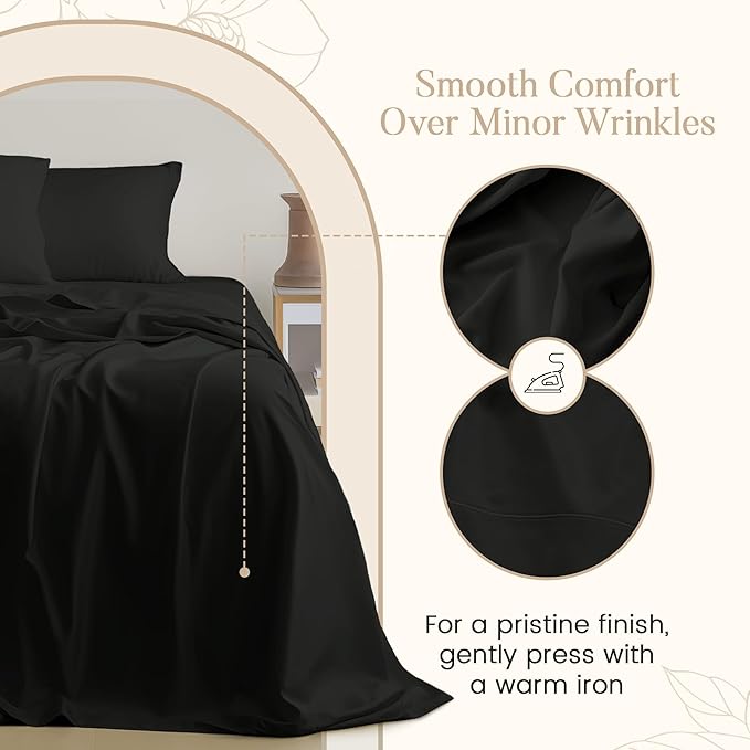 Egyptian Cotton Sheets Split King Size Sheet Set, 800 Thread Count Sateen Weave - Image 3