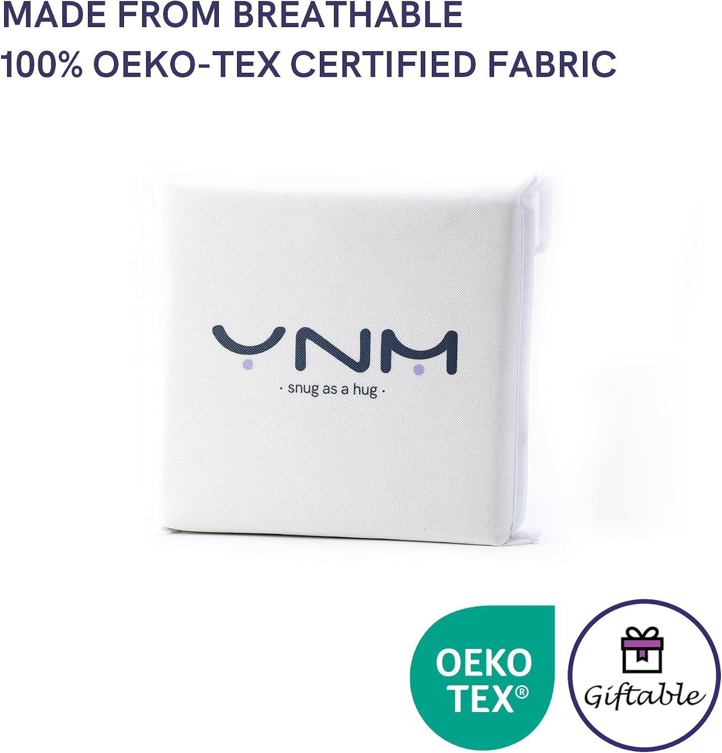 YnM Exclusive Cooling Rayon Derived from Bamboo & Cozy Velvet Dual-Sided Duvet for Weighted Blankets with 16 Strings (60''x80'') - Blue Grey