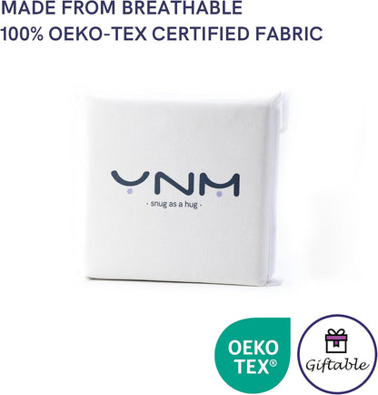 YnM Exclusive Cooling Rayon Derived from Bamboo & Cozy Velvet Dual-Sided Duvet for Weighted Blankets with 16 Strings (60''x80'') - Blue Grey