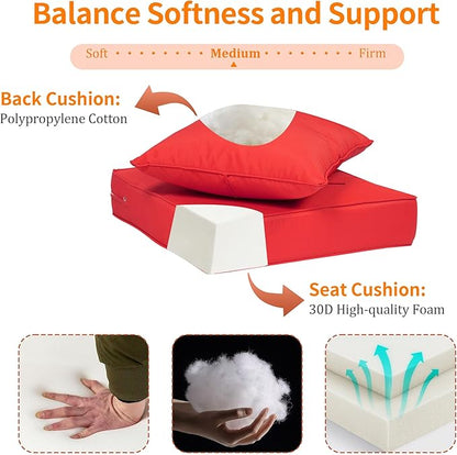 Deep Seat Outdoor Cushions Set of 4, UV&Fade Resistant Deep Seat Patio Cushions - Image 5