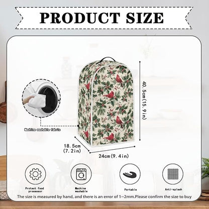 Christmas Teal Blender Cover for Kitchen Countertop Washable Small Appliance - Image 5