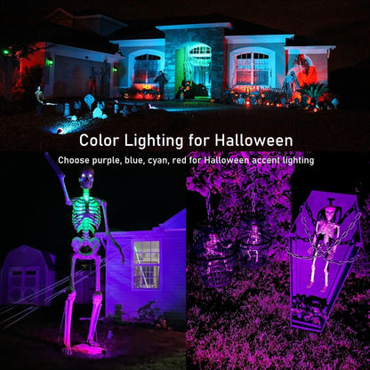 TOVEENEN LED Color Landscape Outdoor Spotlight - 120V 25W Remote Waterproof Spot Lights for Yard Garden Tree House Halloween Christmas Lighting