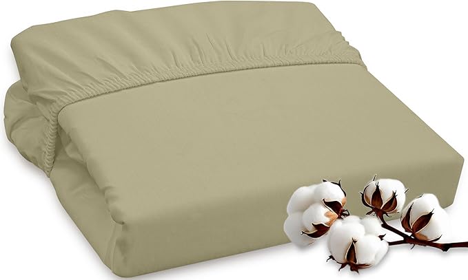 ROYALE LINENS 300 Thread Count 100% Long Staple Combed Cotton Fitted Sheet by ROYALELINENS